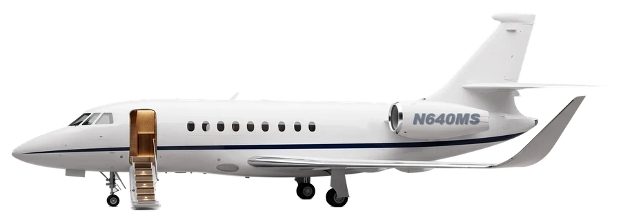 Dassault Falcon 2000EX EASy with the tail number N640MS, JETZO render